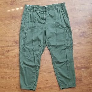Loft Green Khaki Capri